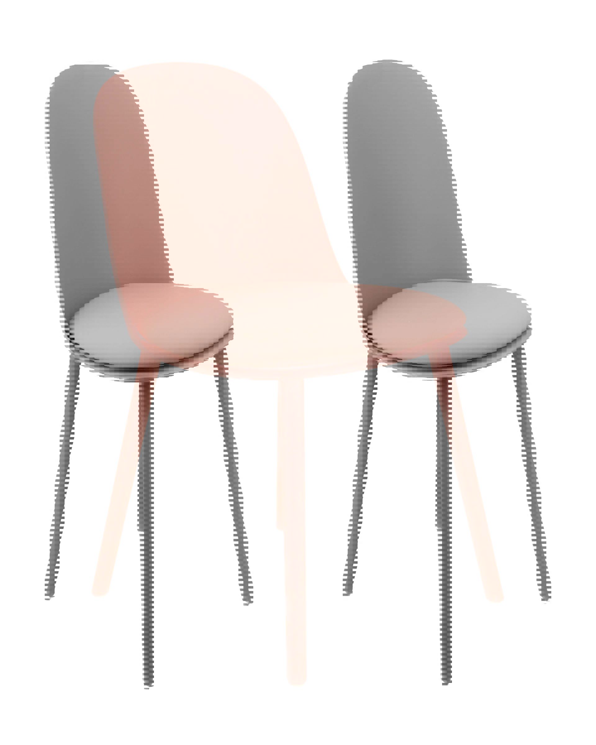 Изображение товара Стул кухонный Стул груп Fog 80x45x45 см искусственная кожа цвет розовый