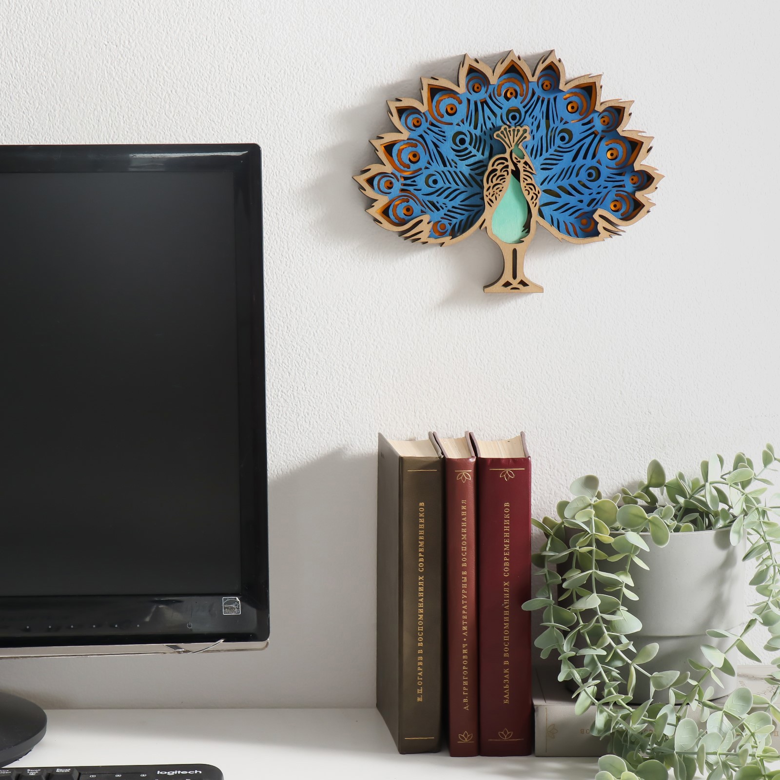 Изображение товара Панно декоративное "Павлин" 22.7x17.4 см