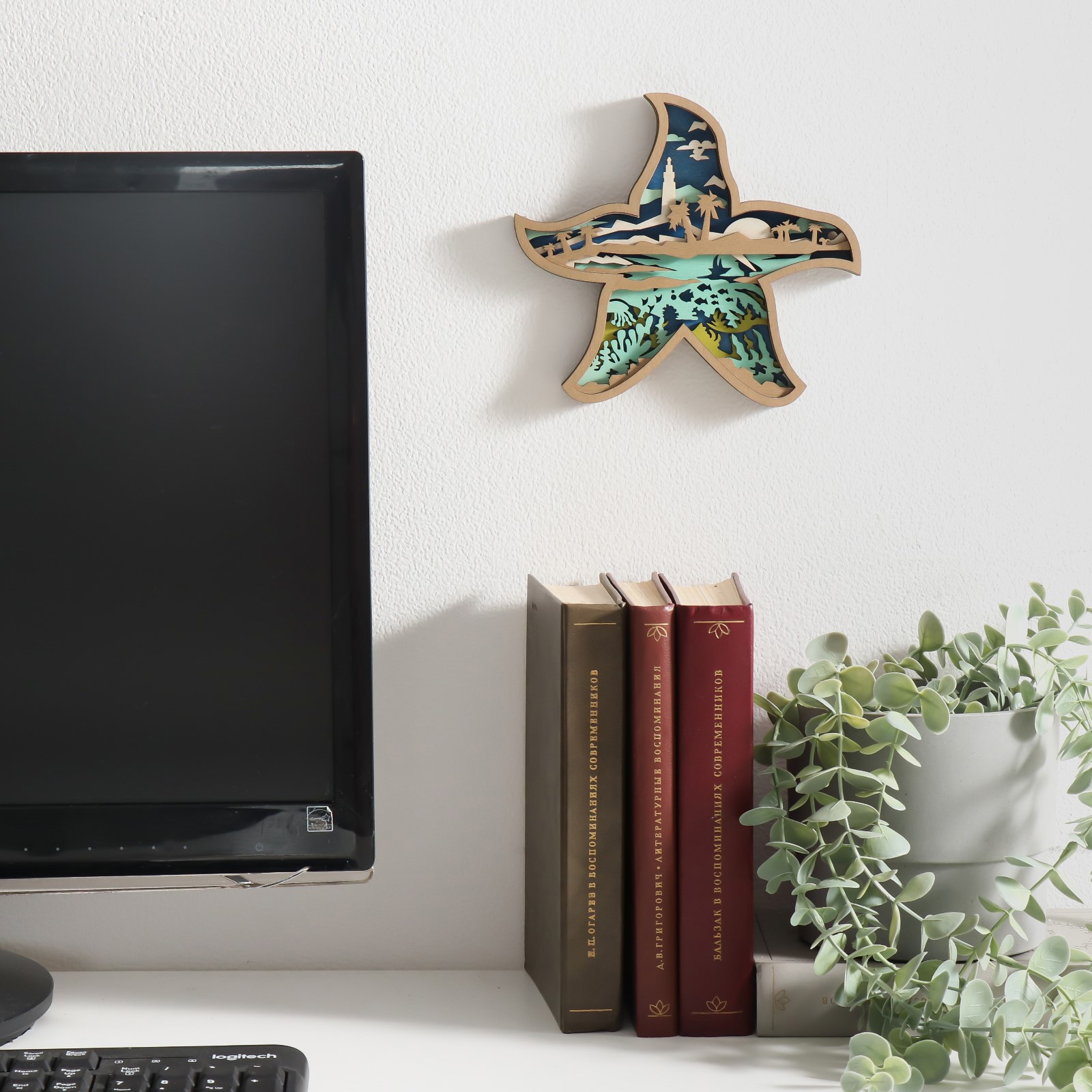 Изображение товара Панно Морская звезда Подводный мир 16x17,5 см