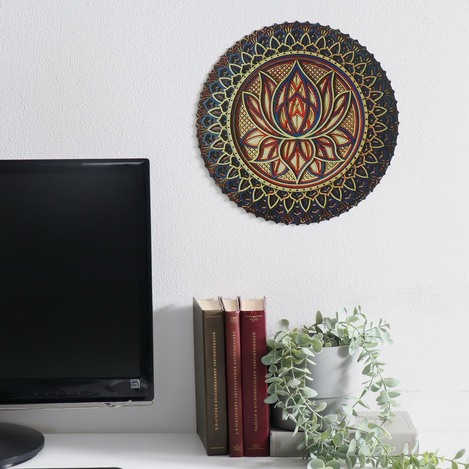 Изображение товара Панно СIMALAND Цветок лотоса Нержавеющая сталь 30x0,8x30 см