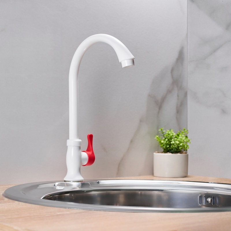 Изображение товара Кран для воды РМС PL3-269F-1 с белым изливом 23 см