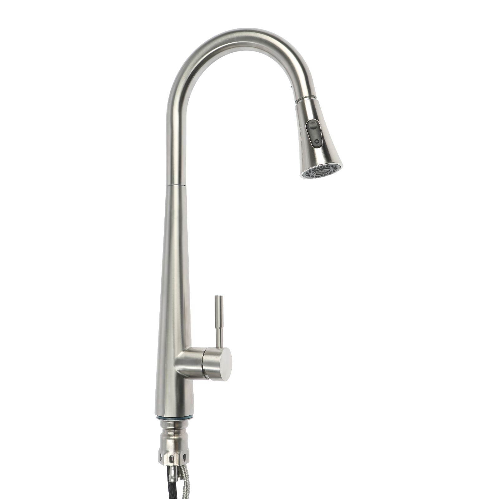 Изображение товара Однорычажный кухонный смеситель Амурр BY2030 серый глянцевый