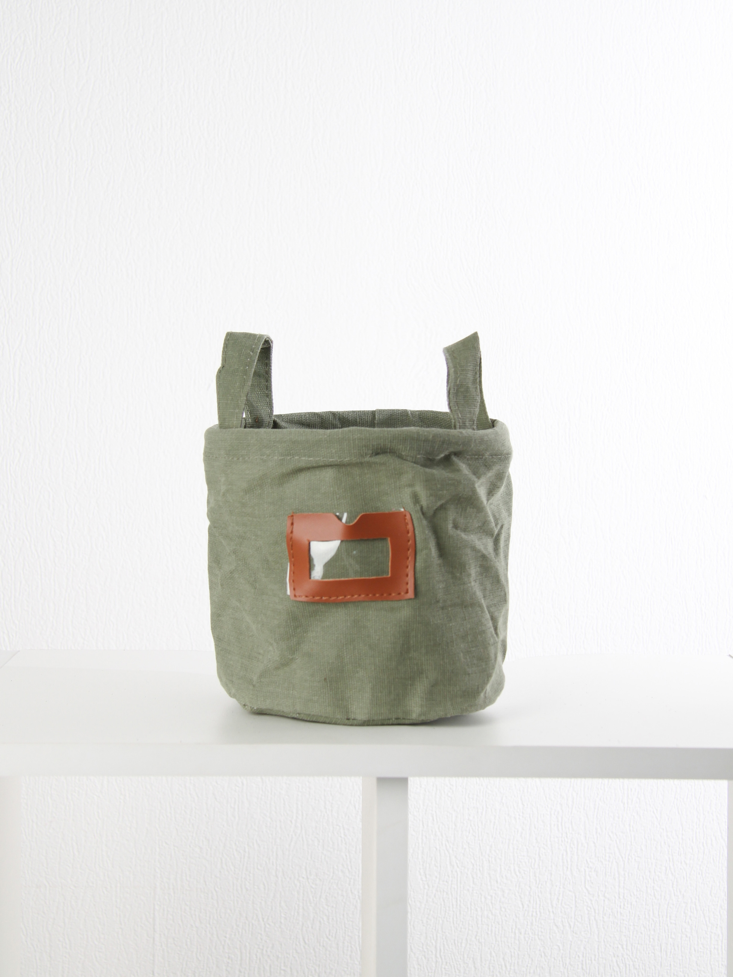 Изображение товара Корзина Grinoteka 16x16x16 см текстиль цвет зеленый