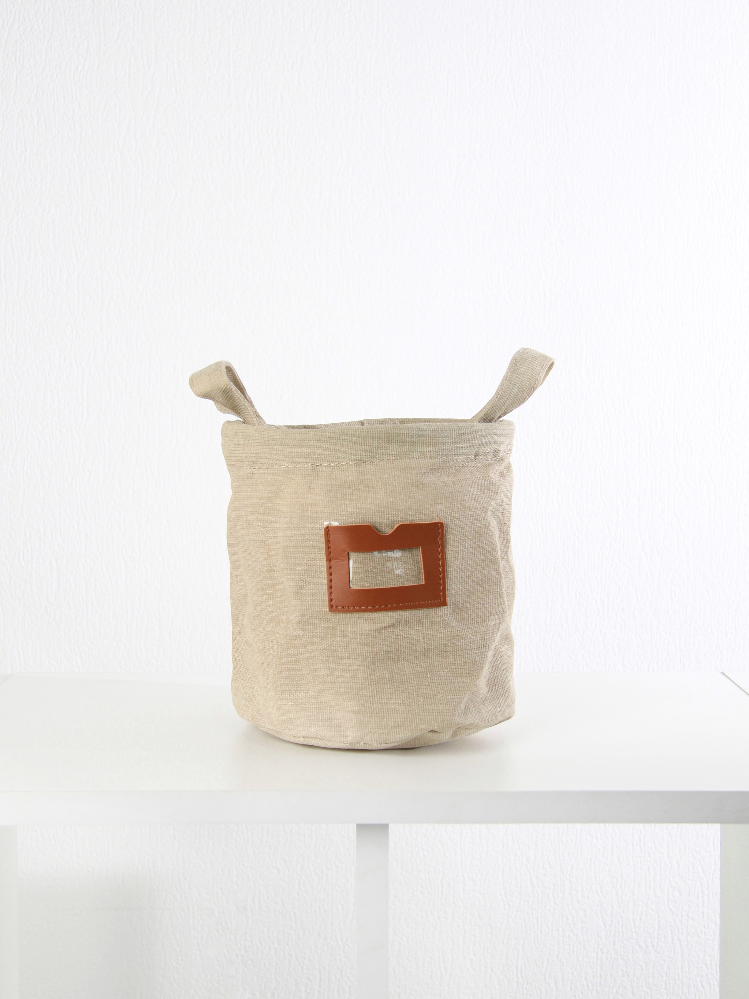 Изображение товара Корзина текстильная 16x16x16 см бежевый складная для хранения