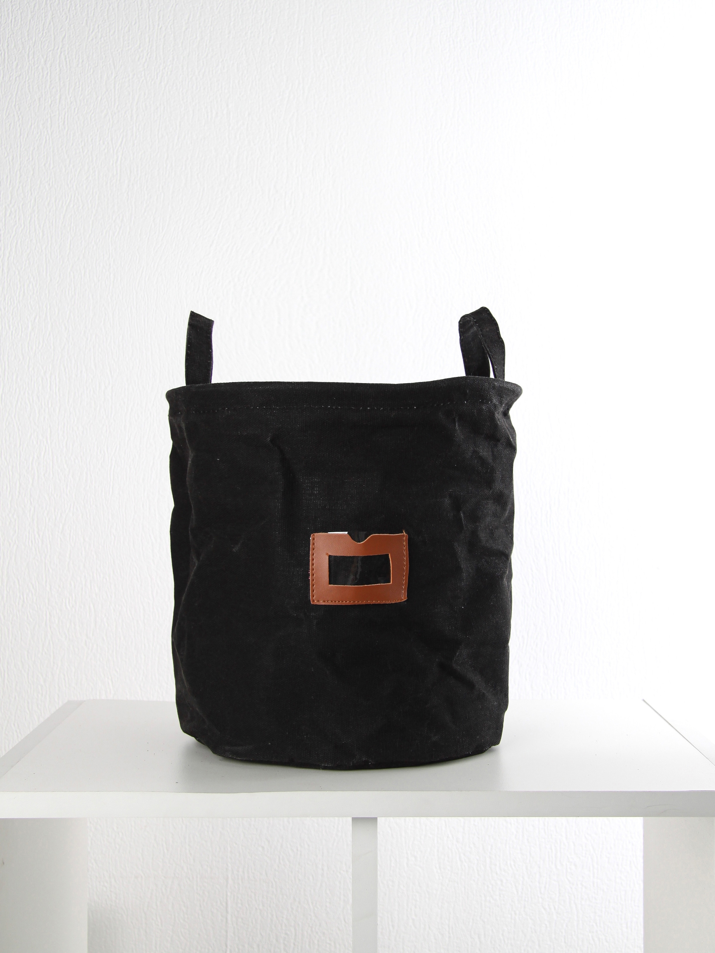 Изображение товара Корзина Grinoteka 24x26x24 см текстиль цвет черный