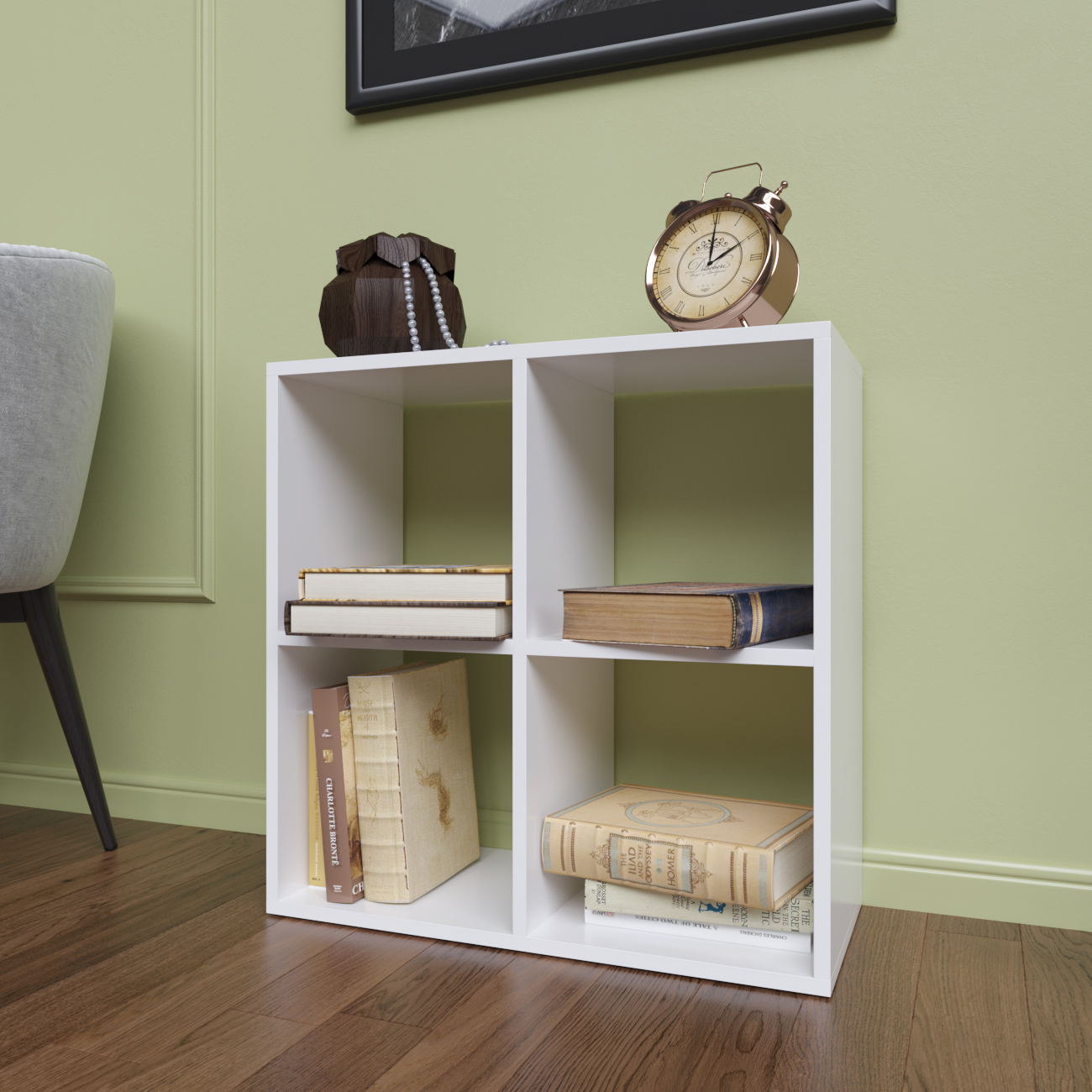 Изображение товара Стеллаж с полками Rimsten 65x65x30 см из ЛДСП белого цвета