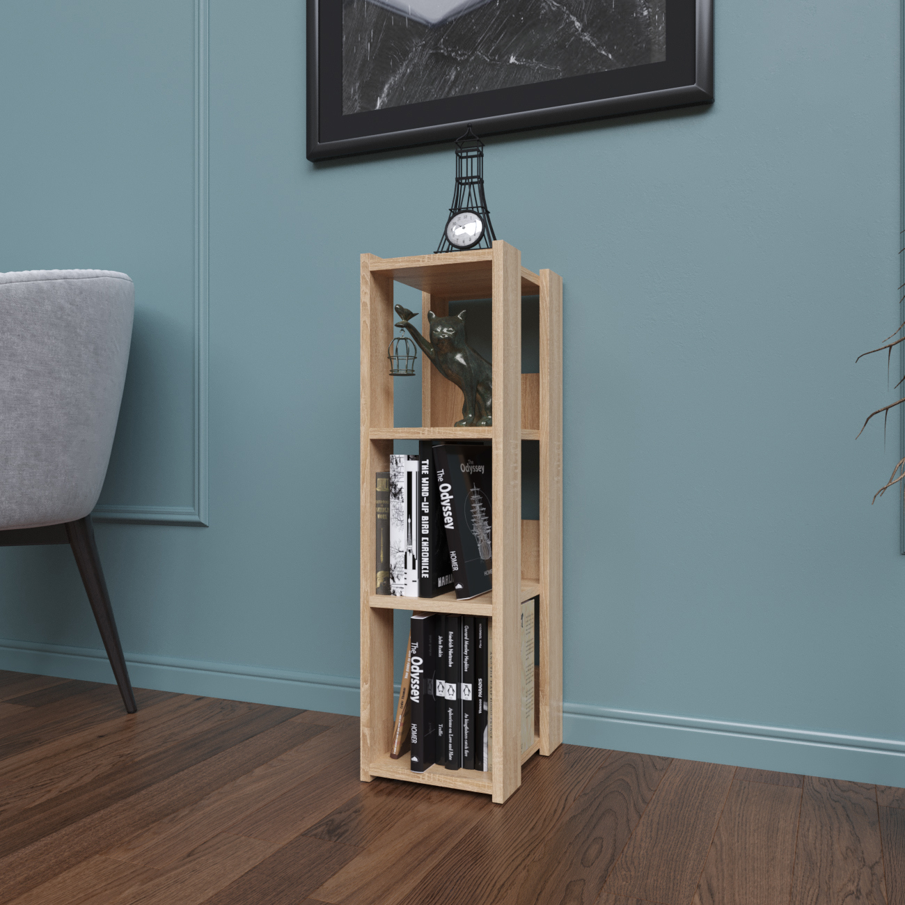 Изображение товара Стеллаж с полками Rimsten 23x80x30 см ЛДСП цвет дуб Изображение товара Стеллаж с полками Rimsten 23x80x30 см ЛДСП цвет дуб