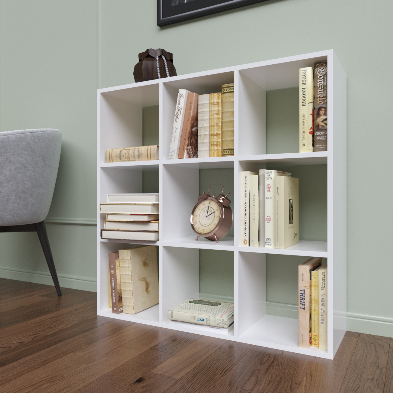 Изображение товара Стеллаж с полками Rimsten 96x30x96 см белый ЛДСП для дома офиса