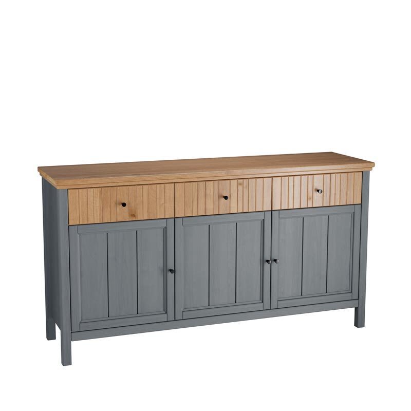 Изображение товара Комод Дом Мебели Сканди 33 160x44x85 см 3 ящика сосна цвет серый