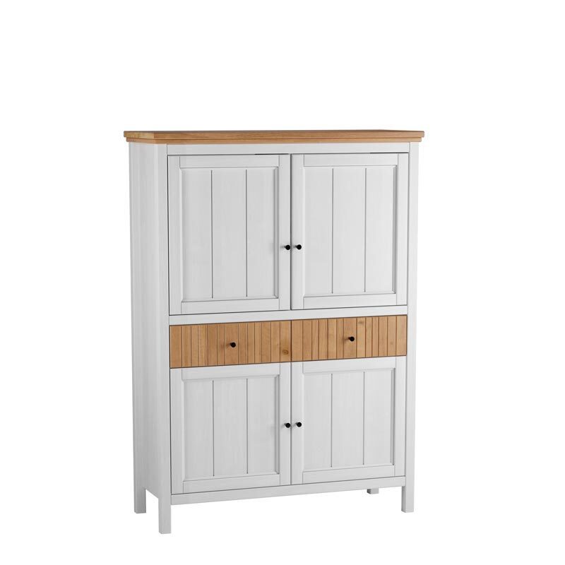 Изображение товара Комод ДОМ МЕБЕЛИ ИЗ СОСНЫ Сканди 222 Белый/Антик - 110x44x153 см Изображение товара Комод ДОМ МЕБЕЛИ ИЗ СОСНЫ Сканди 222 Белый/Антик - 110x44x153 см