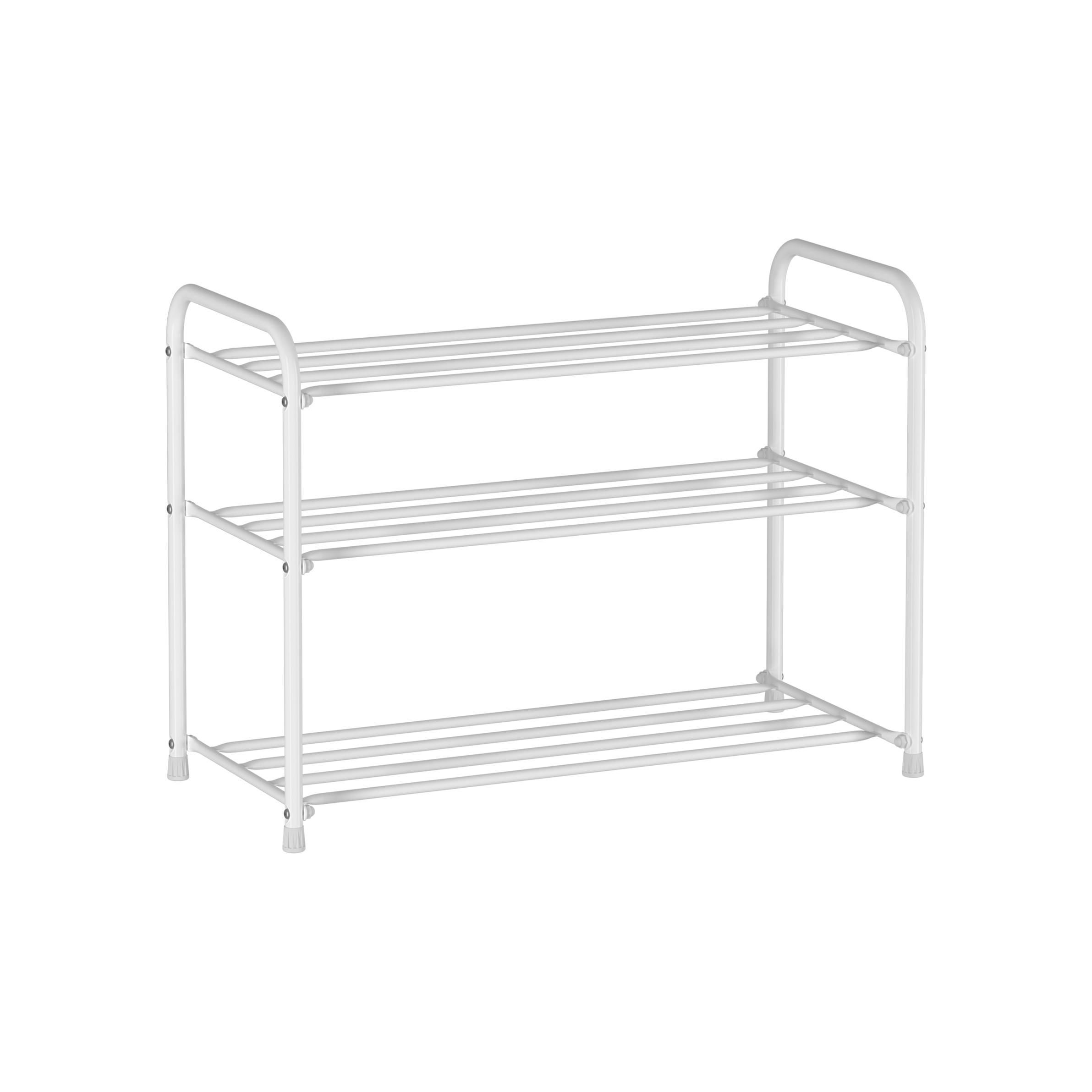 Изображение товара Обувница Зми 65x48x40 см 2 яруса металлическая белая для дома и офиса