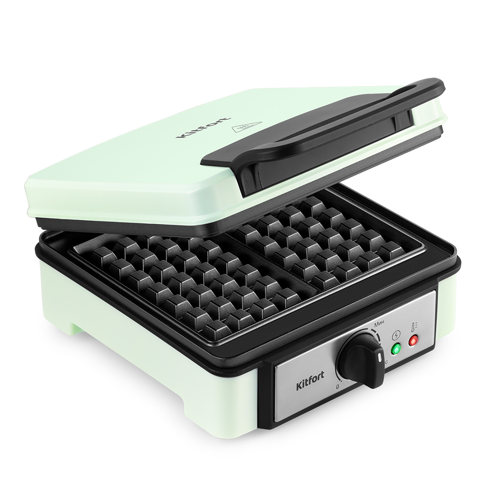 Изображение товара Вафельница Kitfort КТ-1693 мятный антипригарное покрытие регулятор температуры