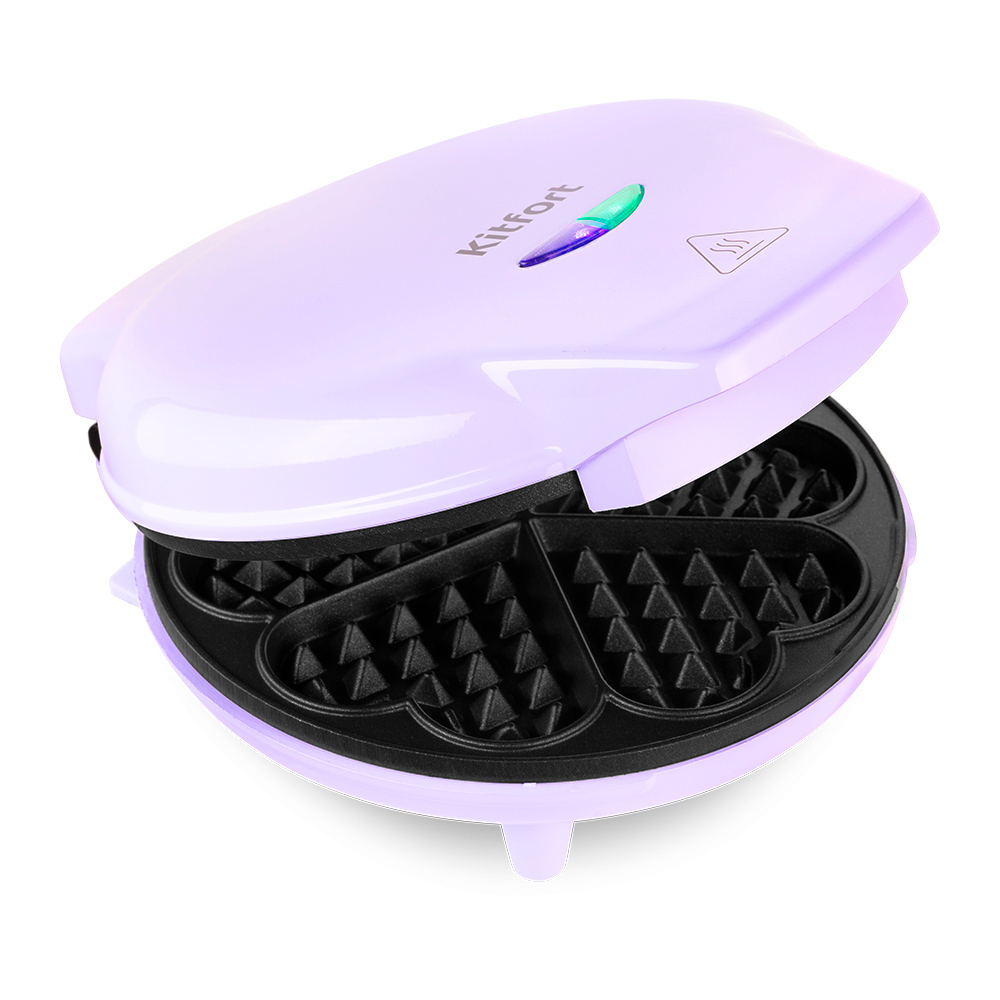 Изображение товара Вафельница KITFORT КТ-1688 лаванда антипригарное покрытие товар для вкусных завтраков