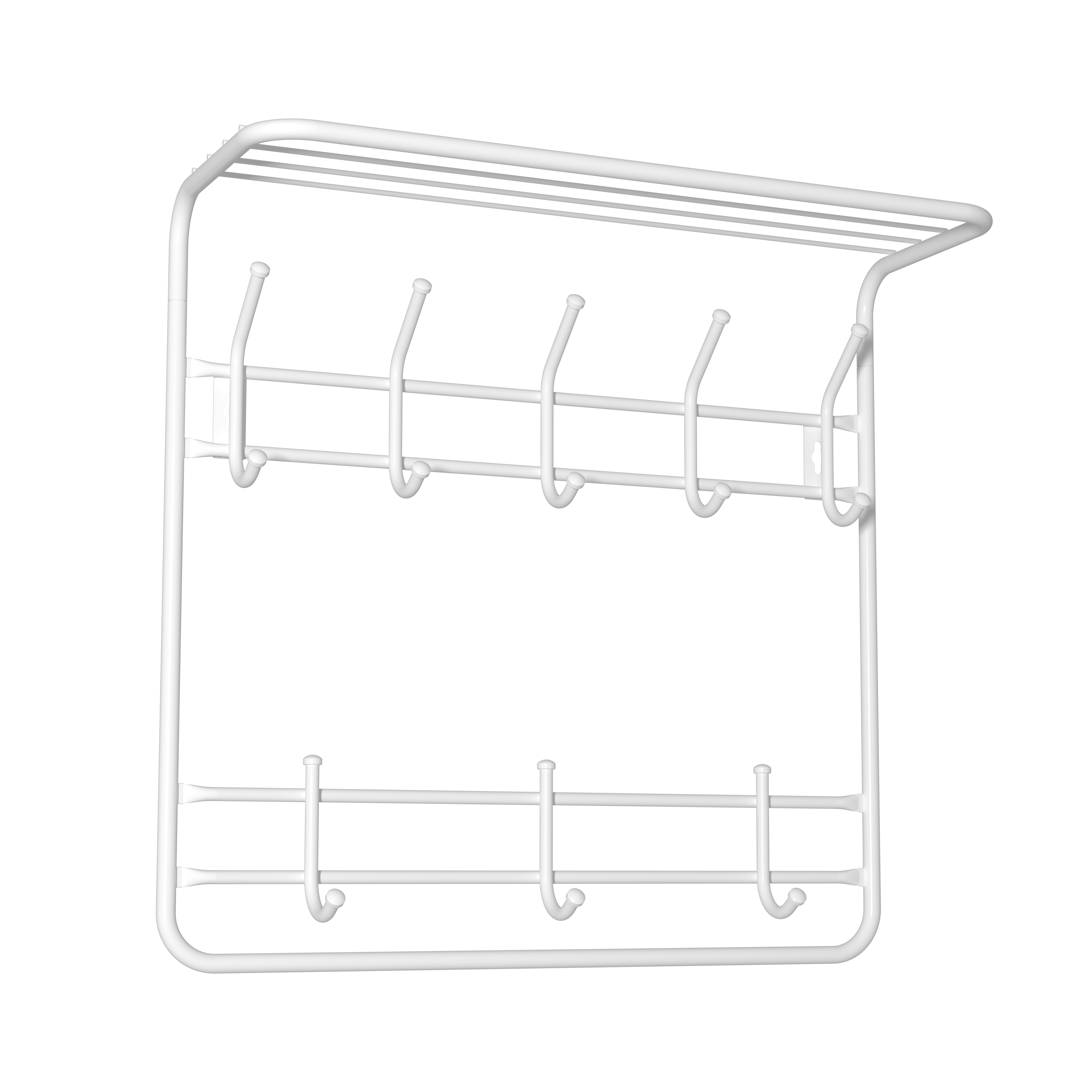 Изображение товара Вешалка для одежды ЗМИ 60x58x22 см 8 крючков с полкой для головных уборов