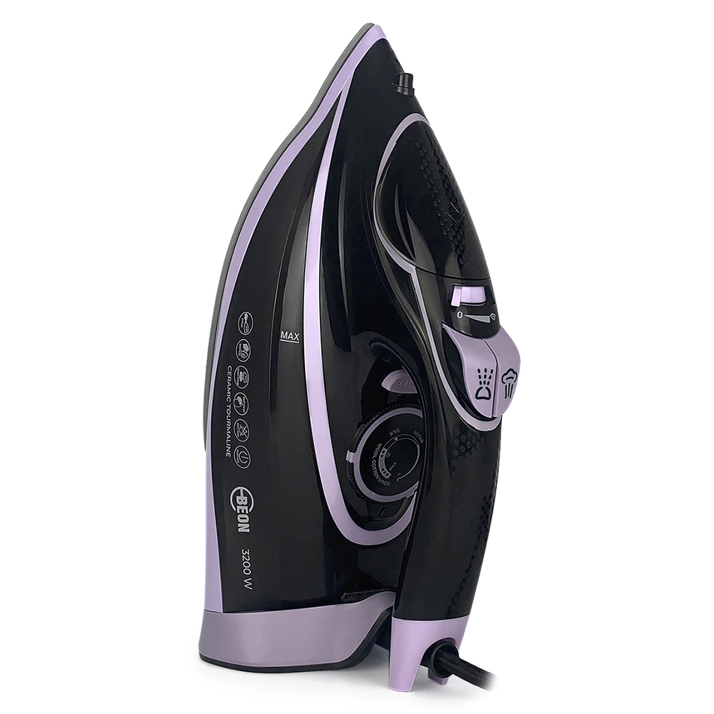 Изображение товара Утюг Beon BN-8709 черный с керамической подошвой и функциями отпаривания