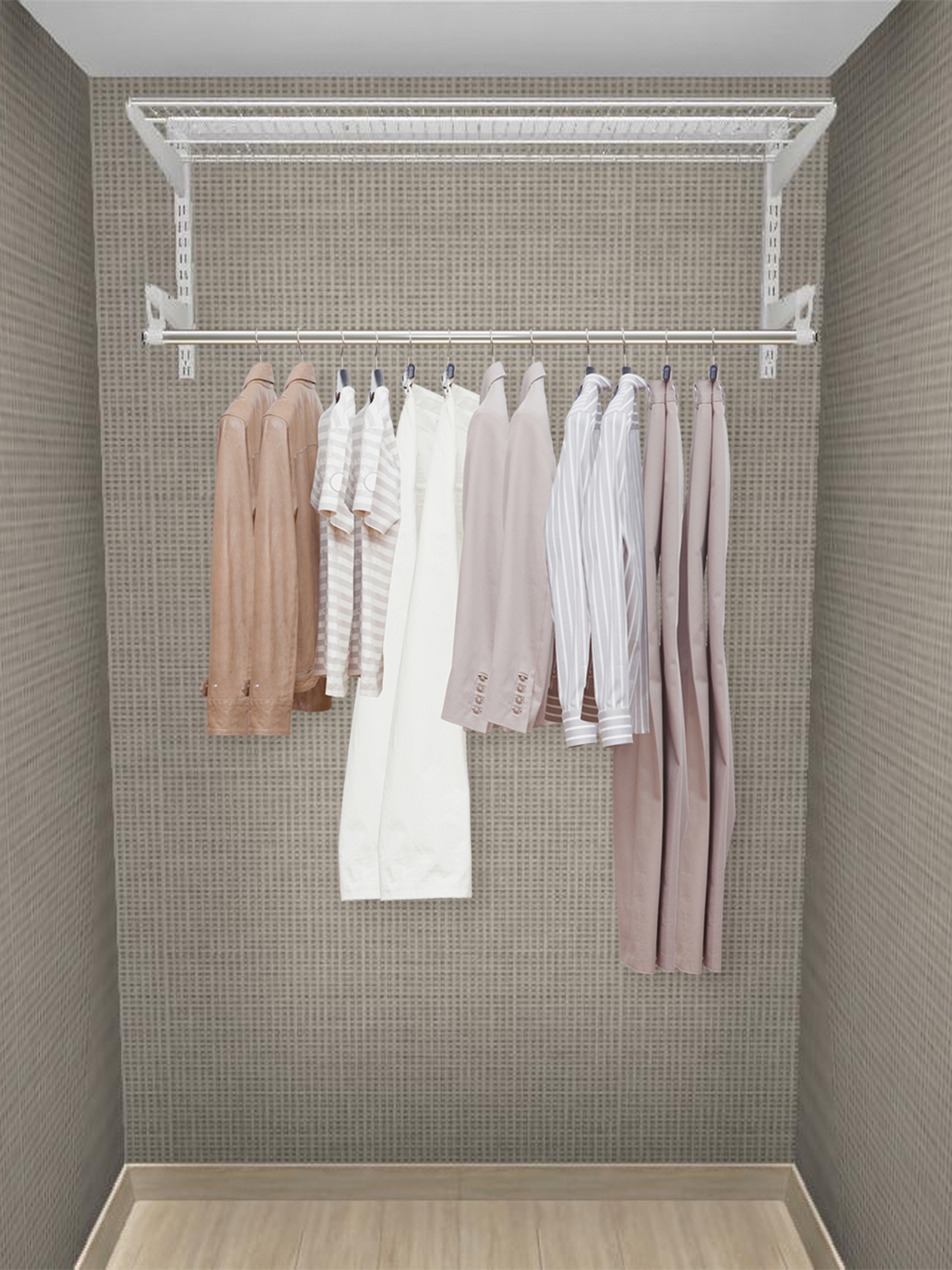 Изображение товара Гардероб Титан-gs T-GS-33 12.6x51.2x40.6 см белый металлический комплект