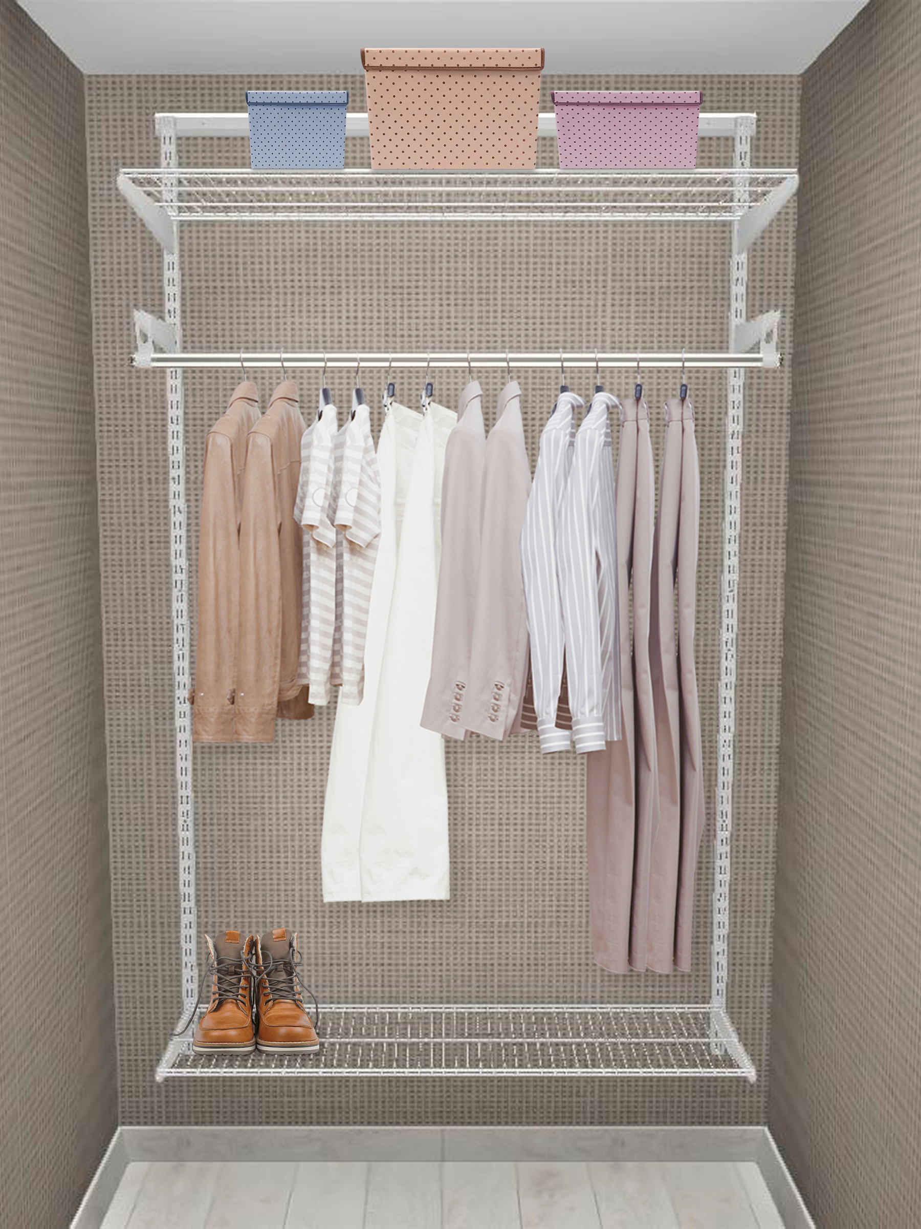 Изображение товара Комплект гардеробной системы ТИТАН-GS T-GS-44 Белый