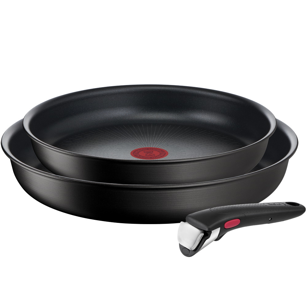 Изображение товара Набор посуды TEFAL L7639032 из 3 предметов алюминий черный для плиты духовки холодильника