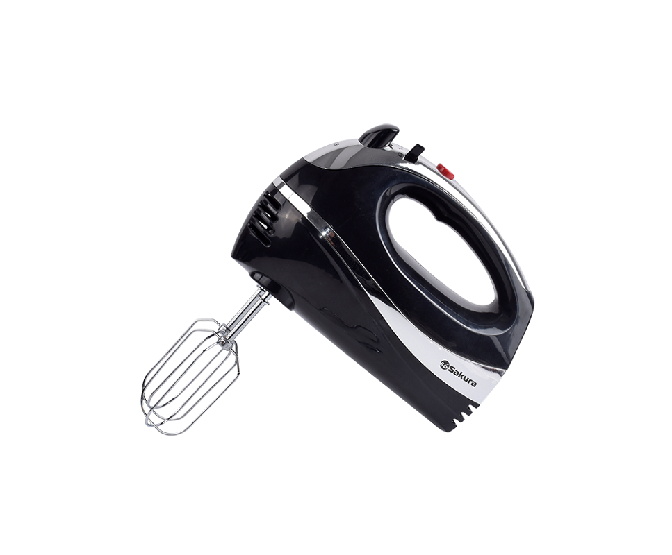 Изображение товара Ручной миксер Sakura 300 Вт 5 скоростей 2 насадки цвет хром SA-6309BC