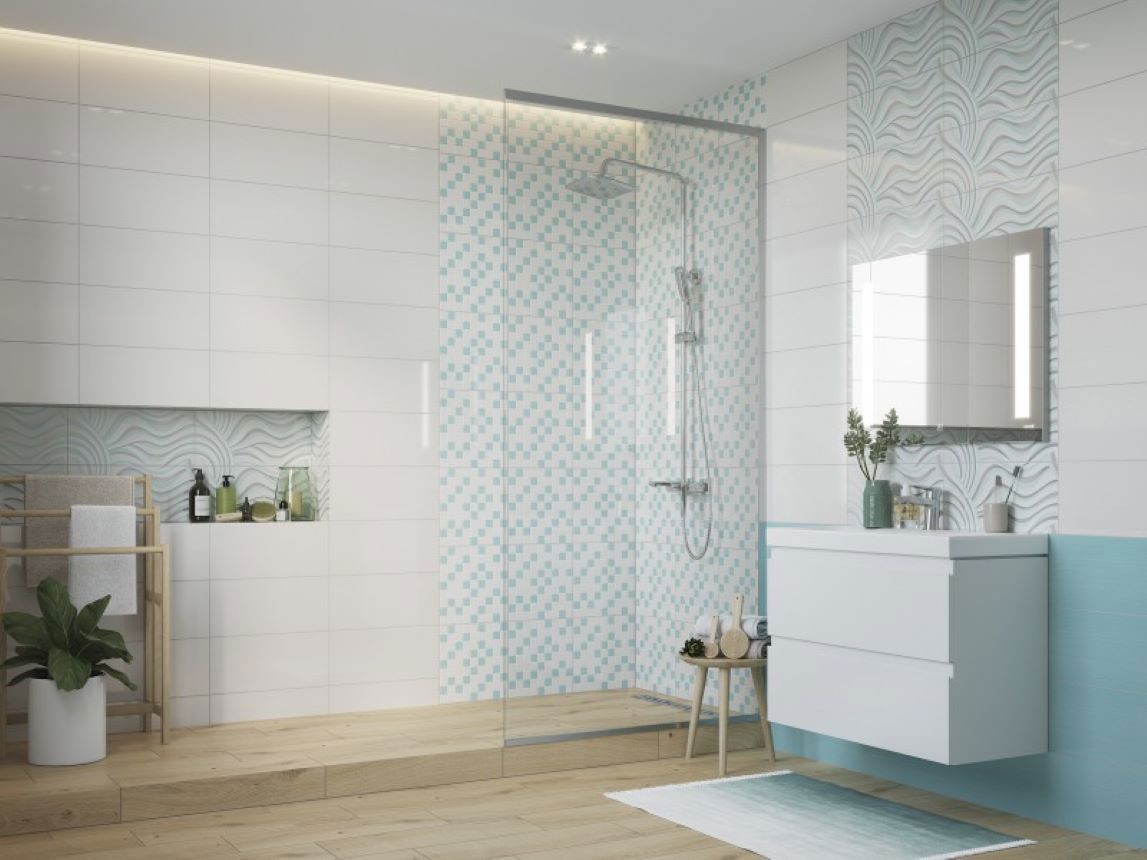 Изображение товара Керамическая плитка Cersanit Tiffany TVG051D 20x44 см белая