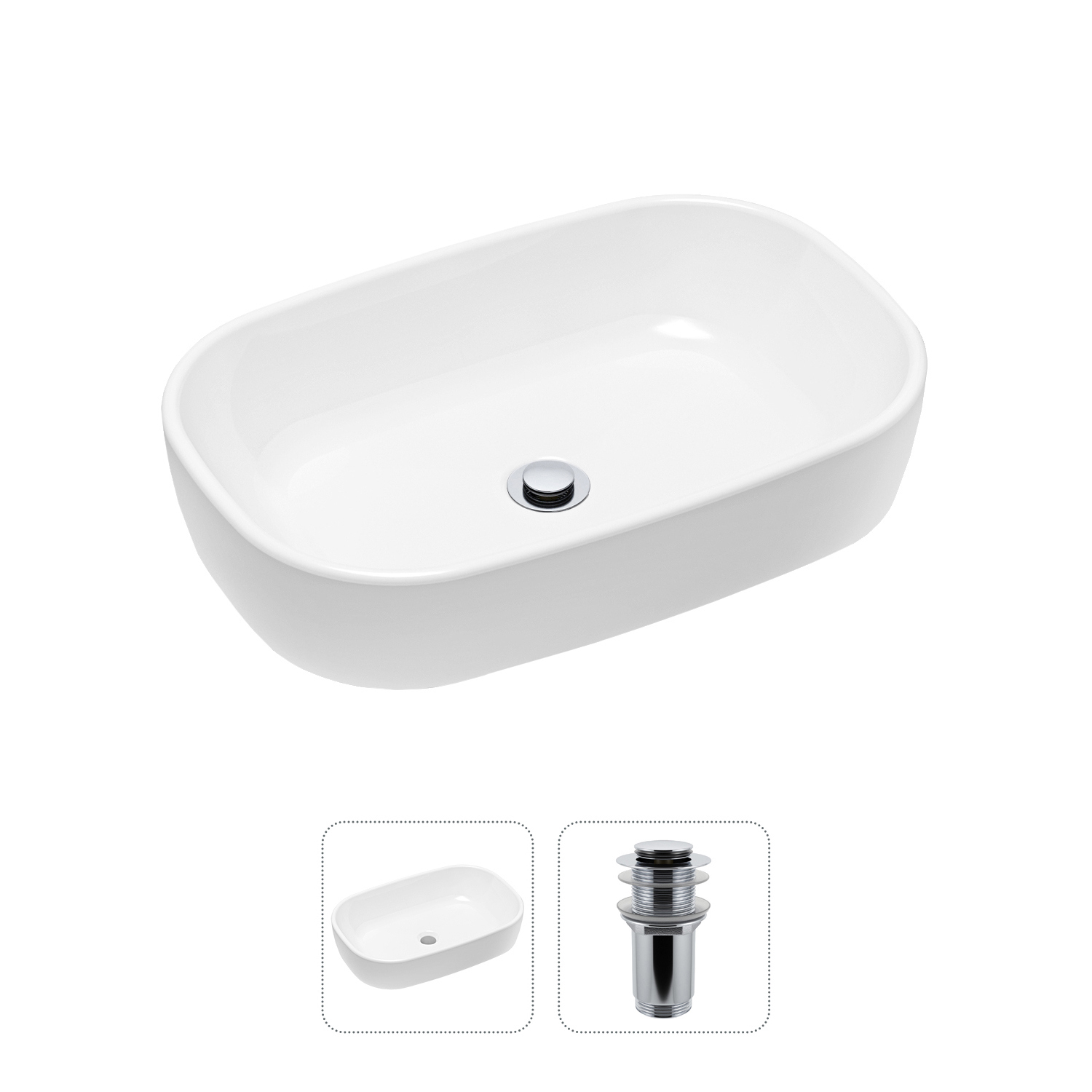 Изображение товара Раковина накладная Lavinia boho bathroom sink 21520788 54см цвет хром
