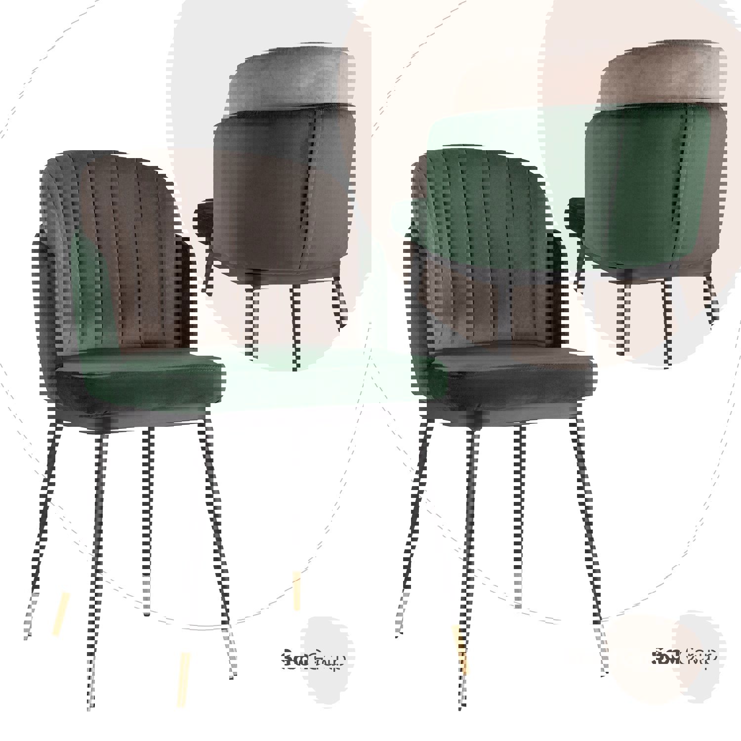 Изображение товара Кухонный стул Пенелопа из велюра, современный дизайн, устойчивый черный каркас