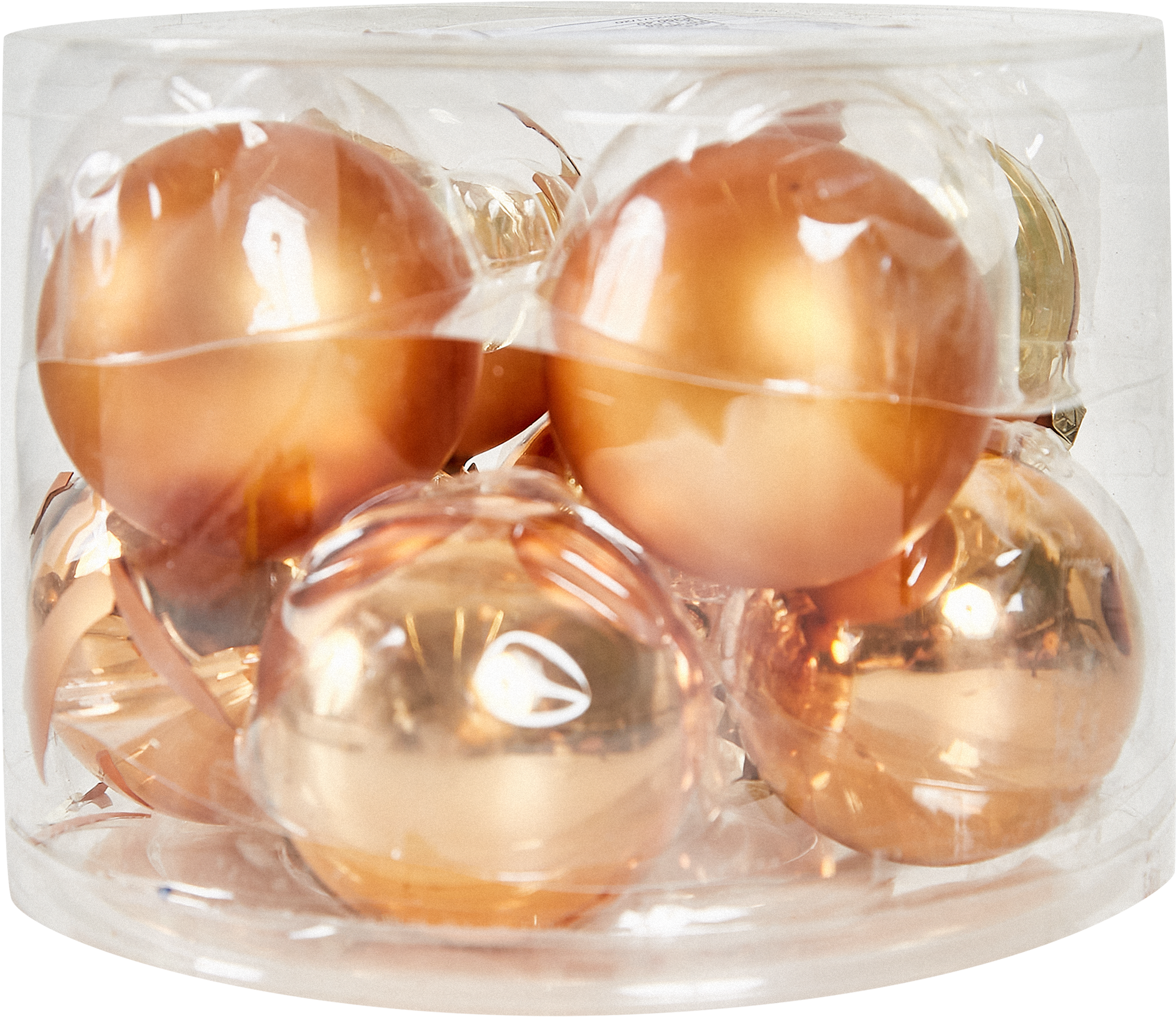 Изображение товара Набор новогодних шаров Christmas коричневый 8 шт 7 см украшение елки