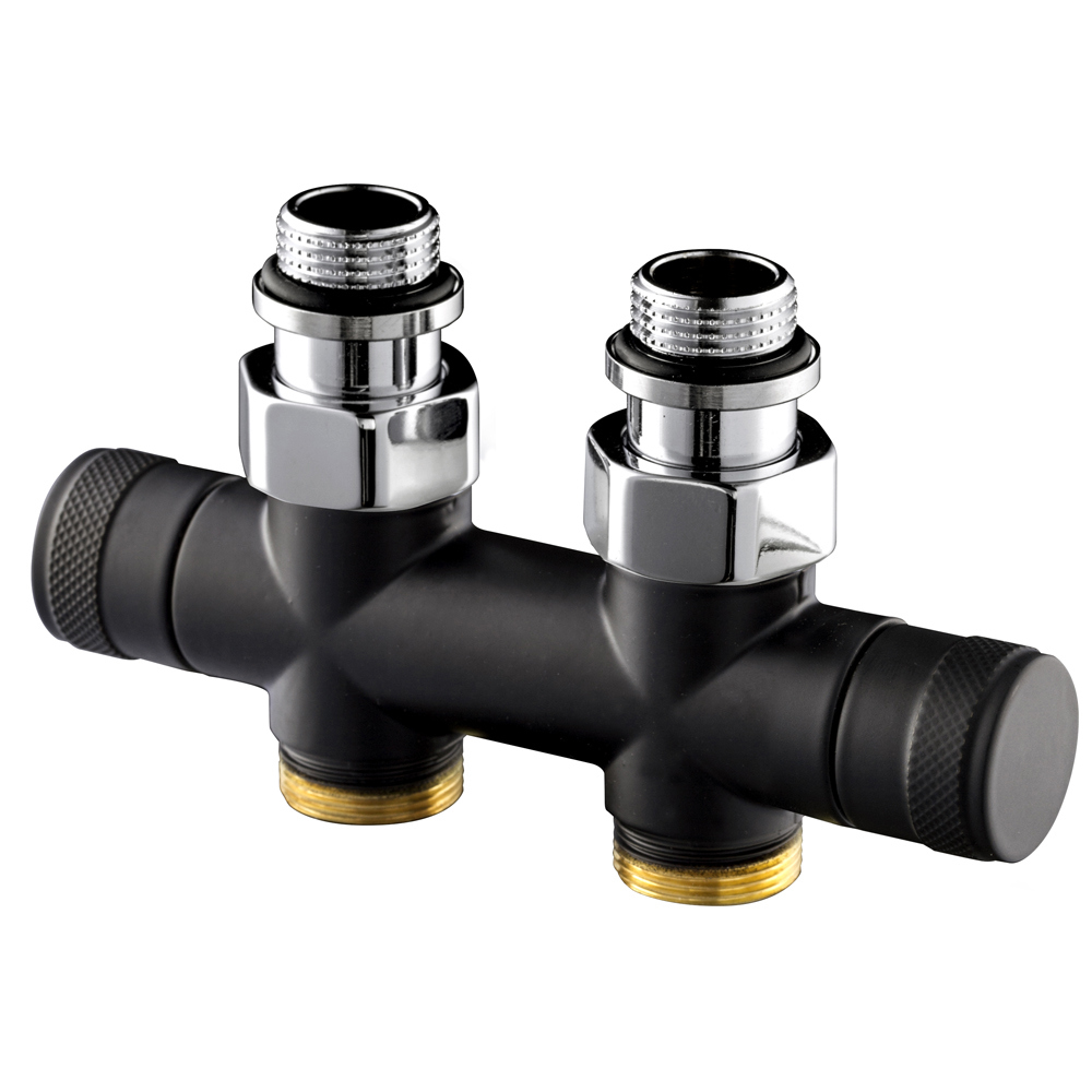 Изображение товара Узел нижнего подключения прямой SR Rubinetterie Tondera 50 мм 1/2"х3/4" черный