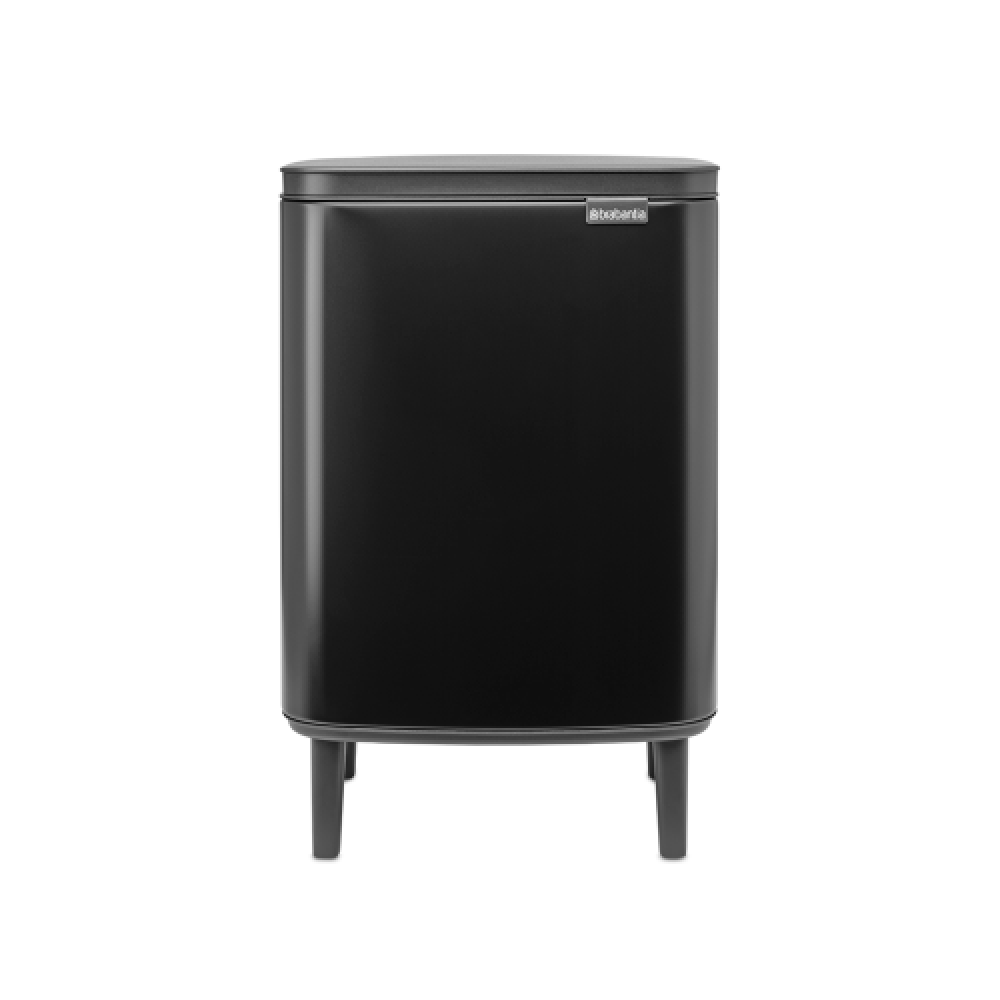 Изображение товара Мусорный бак Brabantia 227226 12 лл цвет черный матовый Изображение товара Мусорный бак Brabantia 227226 12 лл цвет черный матовый