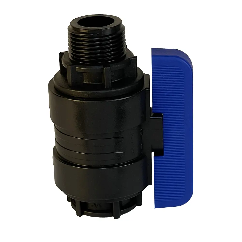 Кран шаровой прямой Valfex DN20 PN16 1"x3/4" НР/ВР полипропилен ручка бабочка - 2