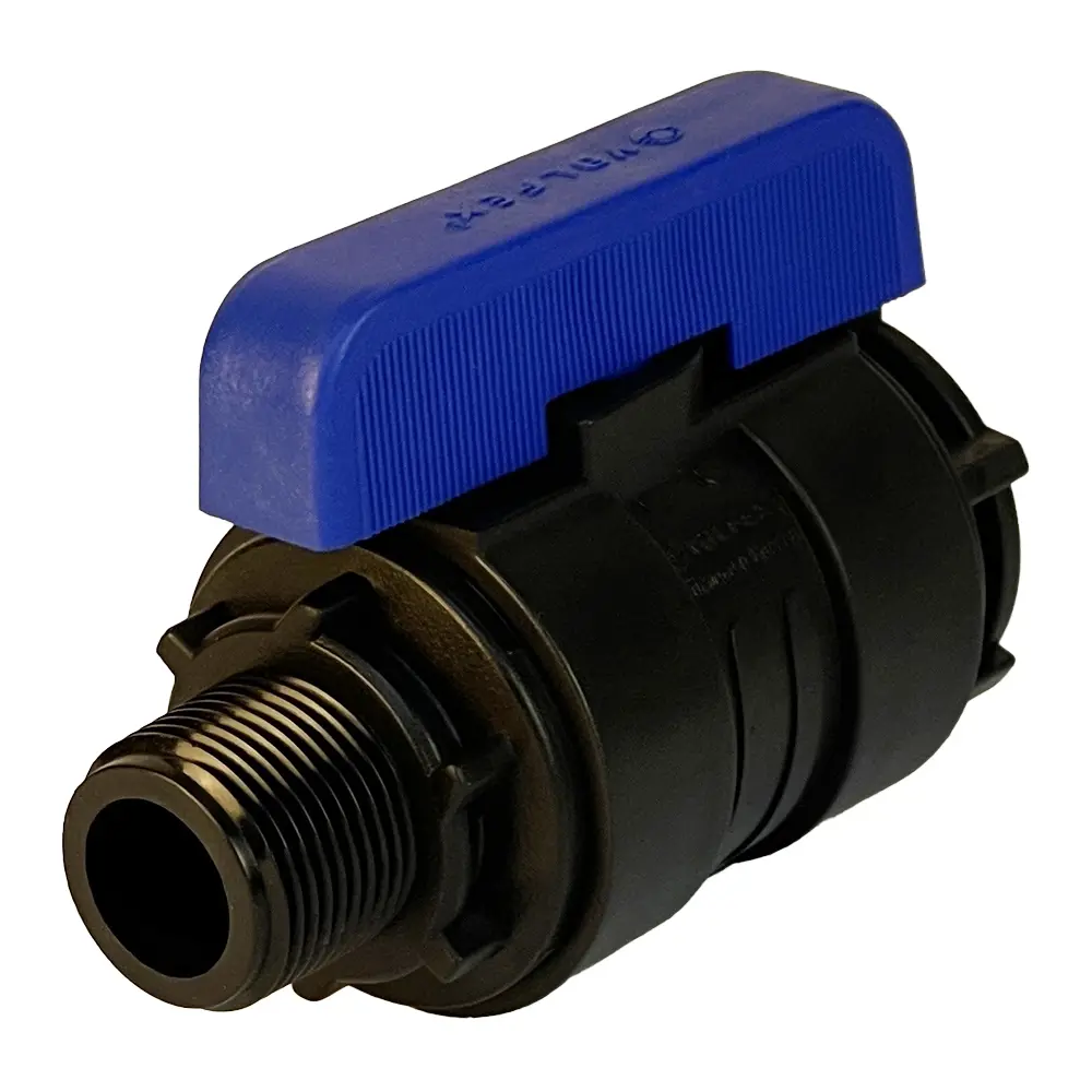 Кран шаровой прямой Valfex DN20 PN16 3/4" НР/ВР полипропилен ручка бабочка - 1