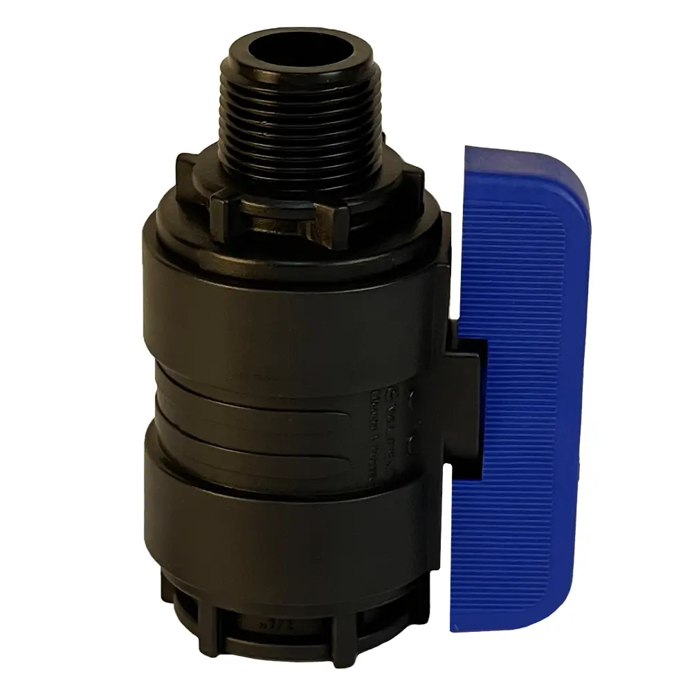 Кран шаровой прямой Valfex DN20 PN16 3/4" НР/ВР полипропилен ручка бабочка - 2