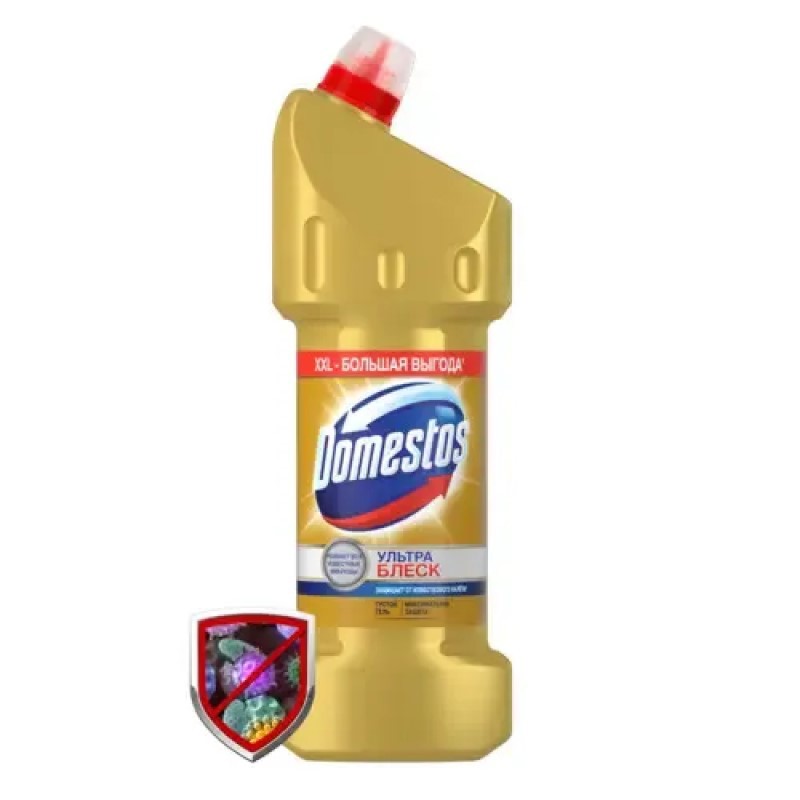 Изображение товара Средство чистящее для унитаза Domestos 67764188 ультра блеск 1500мл Изображение товара Средство чистящее для унитаза Domestos 67764188 ультра блеск 1500мл