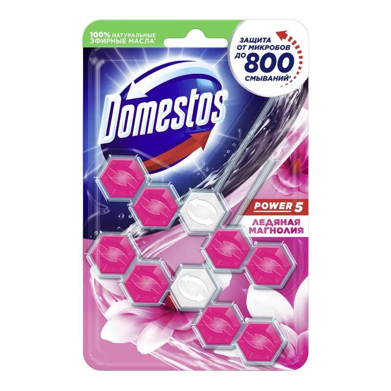 Изображение товара Блок для очищения унитаза Domestos 68702409 power 5 duo ледяная магнолия Изображение товара Блок для очищения унитаза Domestos 68702409 power 5 duo ледяная магнолия