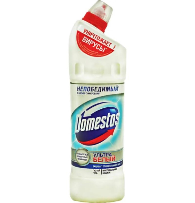 Изображение товара Средство чистящее для унитаза Domestos 68194656 ультра белый 1л Изображение товара Средство чистящее для унитаза Domestos 68194656 ультра белый 1л