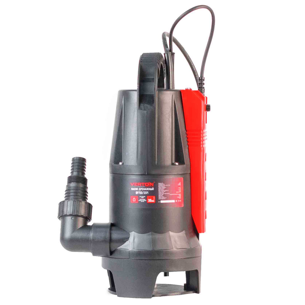 Изображение товара Насос погружной дренажный Verton Dp750/35pi грязная вода расход 13500 л/ч