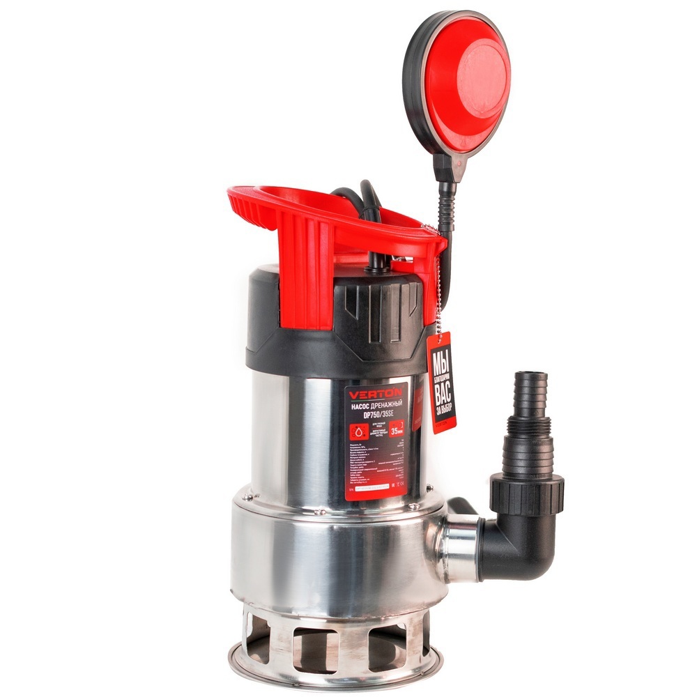Изображение товара Насос погружной дренажный Verton Dp750/35se грязная вода расход 13500 л/ч