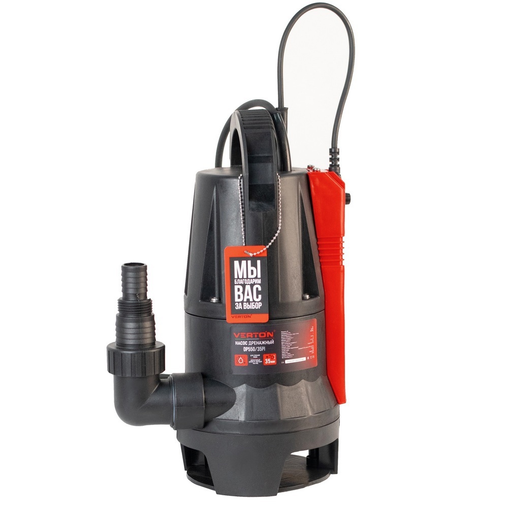 Изображение товара Насос погружной дренажный Verton Dp550/35pi грязная вода расход 11400 л/ч