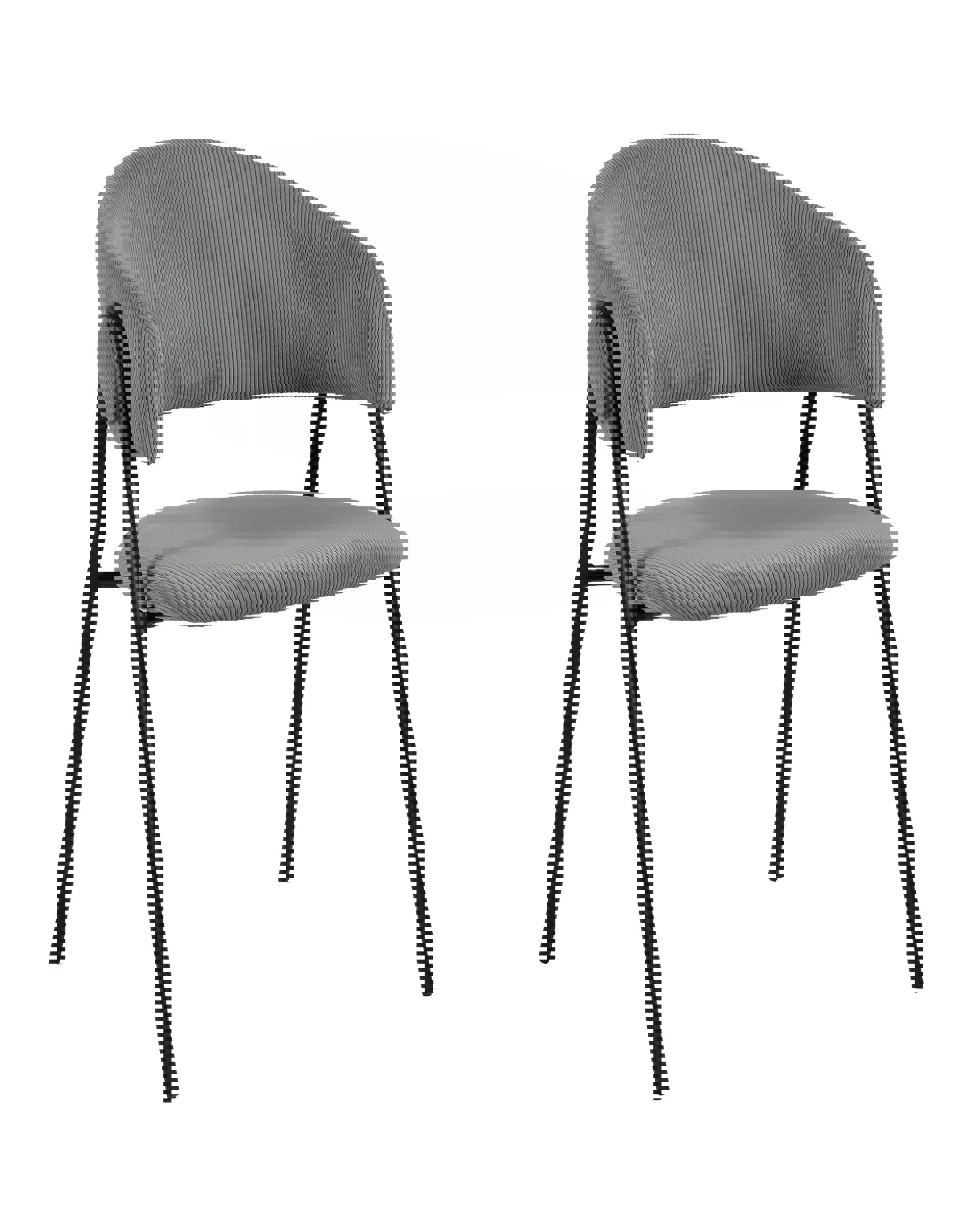 Изображение товара Кухонный стул Колин из велюра серого цвета современный стиль