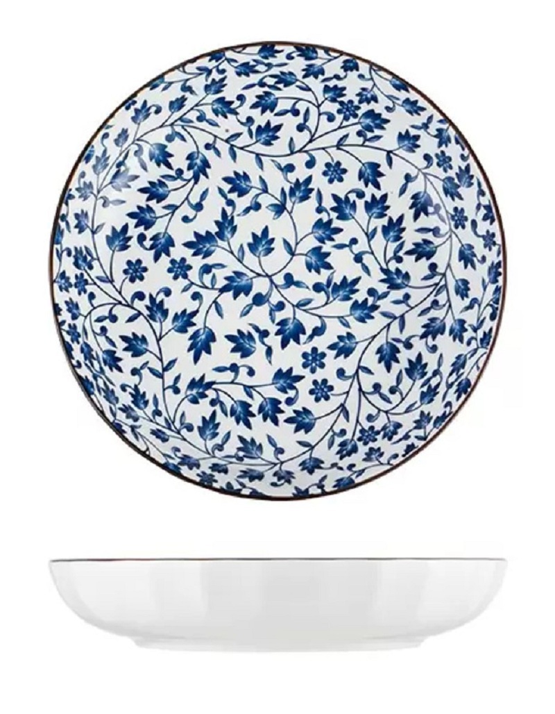 Изображение товара Тарелка Homium Japanese Collection 20x3.50x20 см керамика цвет белый/голубой