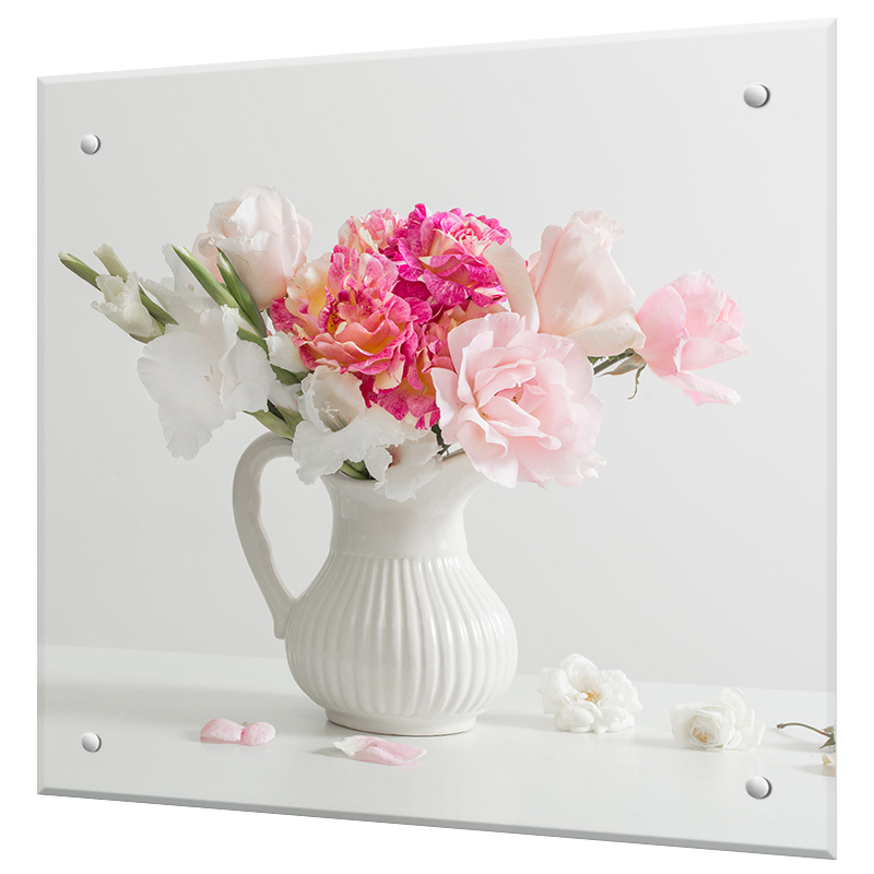 Изображение товара Стеновая панель Borntoprint Нежный букет 60x50 см закаленное стекло прозрачный дизайн