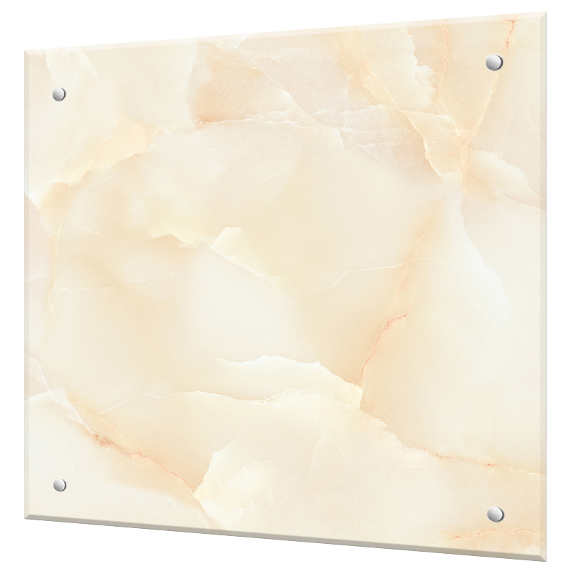 Изображение товара Стеновая панель Borntoprint Нежно-золотистый мрамор 60x60 см закаленное стекло