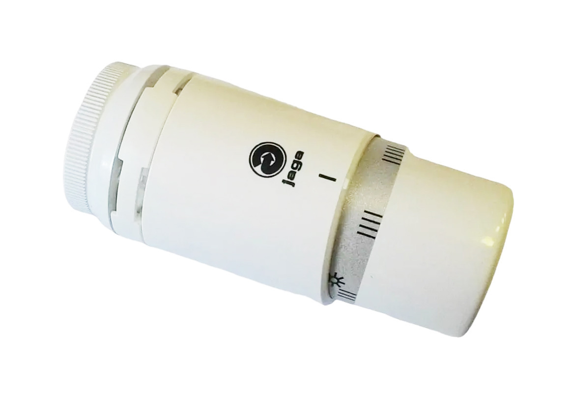 Изображение товара Термостатическая головка Jaga для радиаторного клапана M30x1.5 белая глянцевая