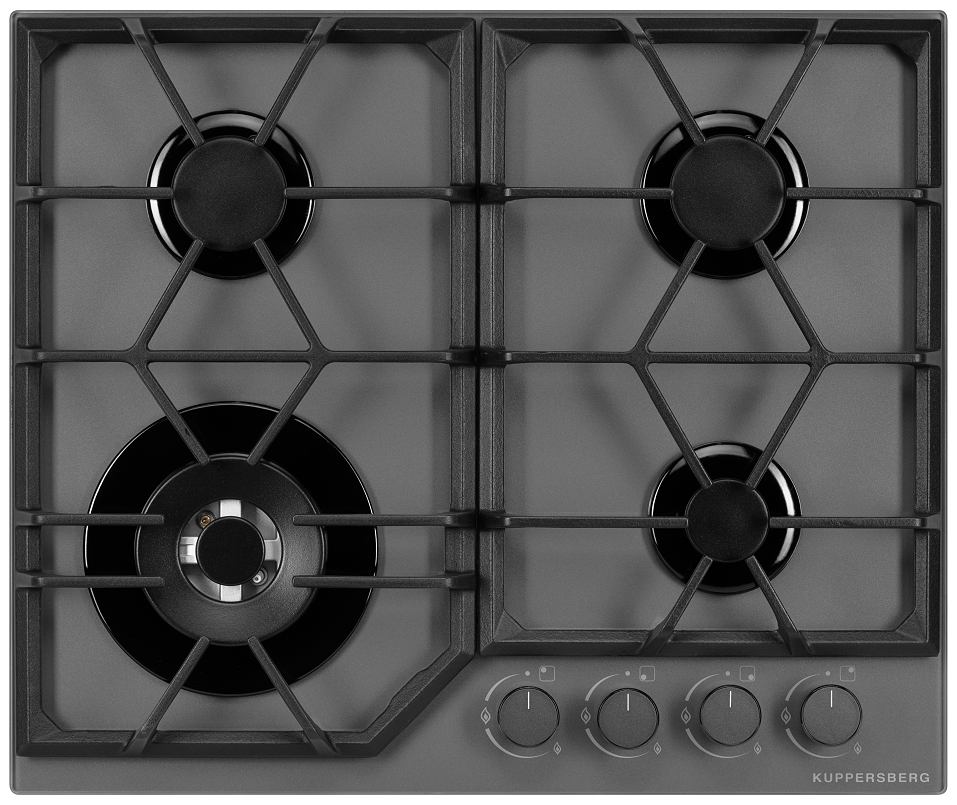 Изображение товара Газовая варочная панель Kuppersberg FG 62 GR 4 конфорки закаленное стекло Турция