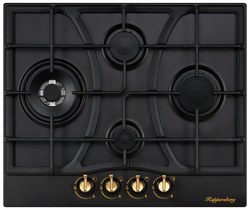 Изображение товара Газовая варочная панель KUPPERSBERG FS 604 B Bronze 4 конфорки черный с бронзой