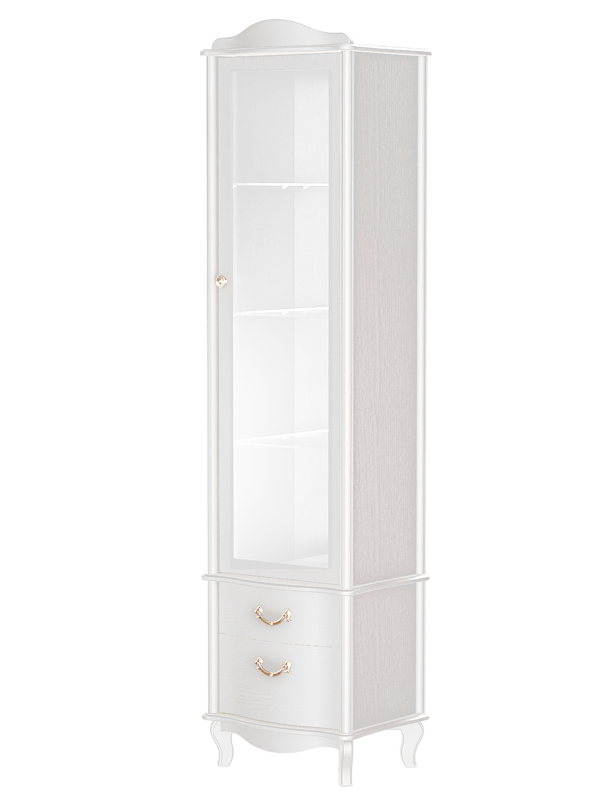 Изображение товара Шкаф распашной Мебелик 49x197x40.4 см МДФ цвет белый