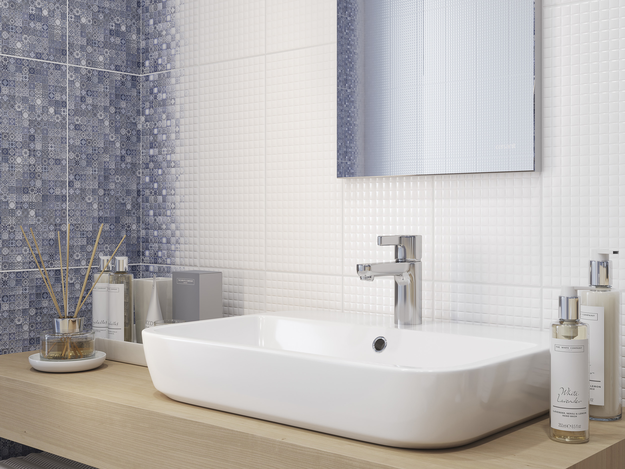Изображение товара Керамическая плитка Cersanit Hammam HAG051D 20x44см 1.05 м² цвет белый