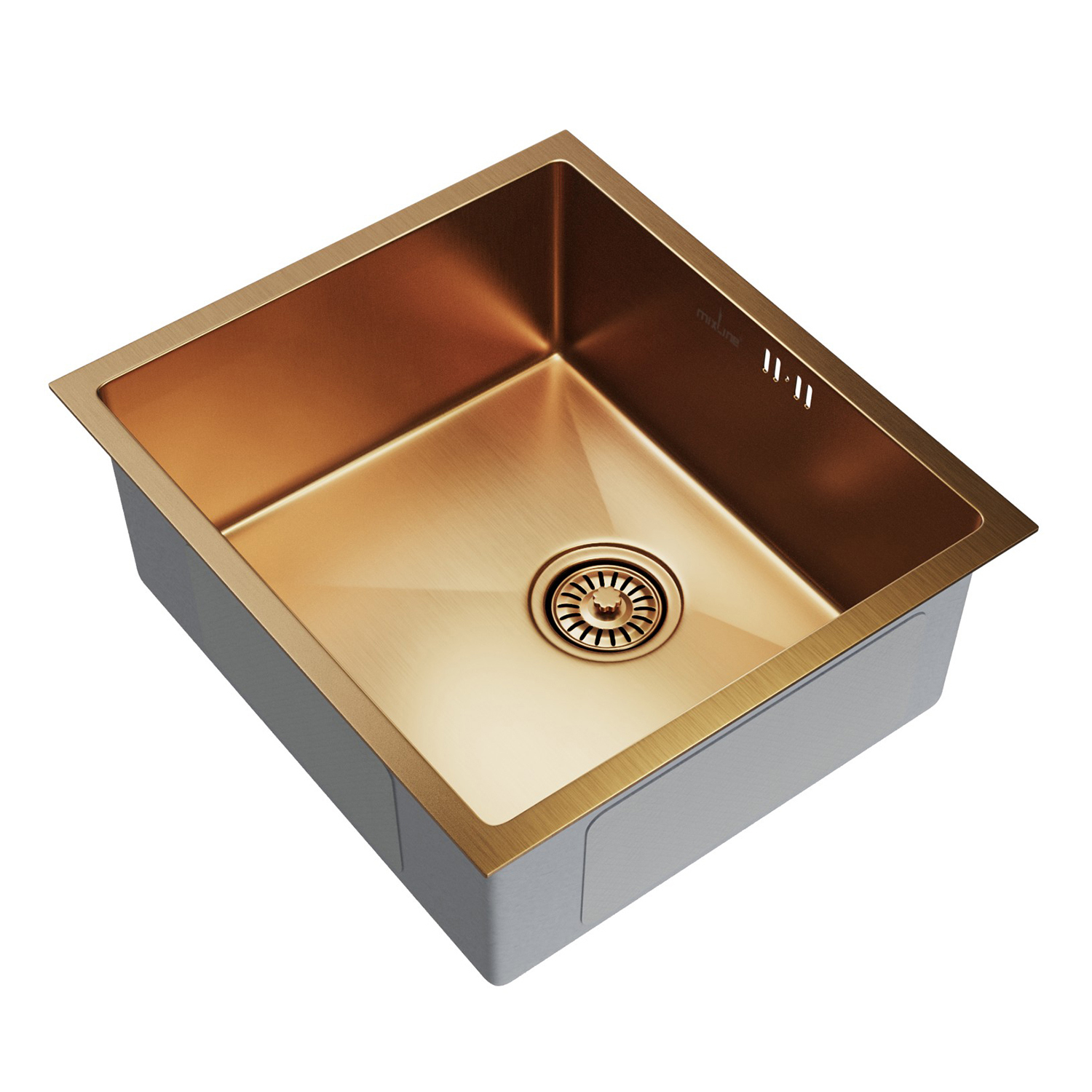 Изображение товара Кухонная мойка Mixline Pro 20см 50x44x20 бронза нержавеющая сталь