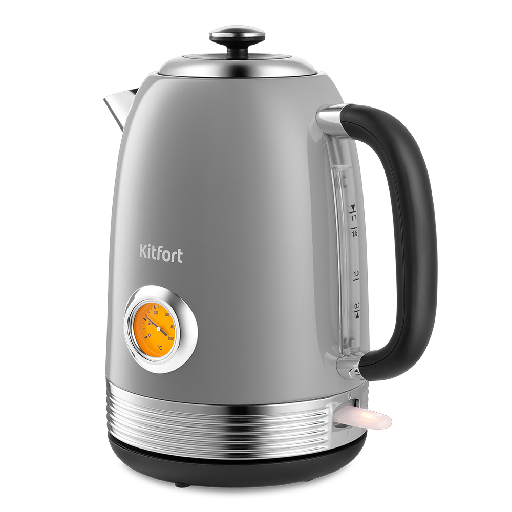 Изображение товара Электрический чайник Kitfort КТ-6605 1.7 л нержавеющая сталь серый
