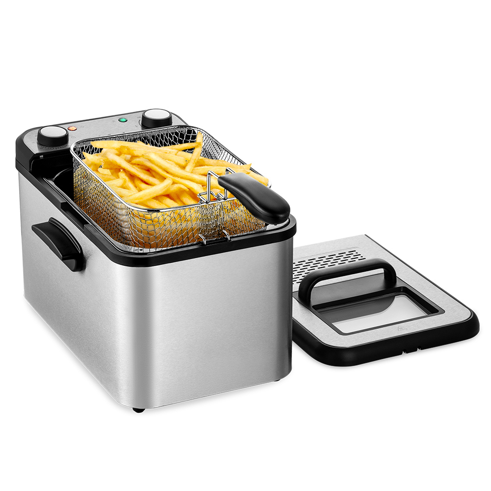 Изображение товара Электрическая фритюрница Kitfort КТ-4084 3270 Вт 7.6 л серебристая